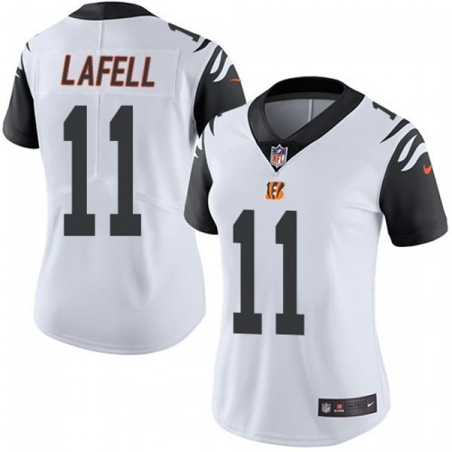Women's Bengals #11 Brandon LaFell White Stitched NFL Limited Rush Jersey