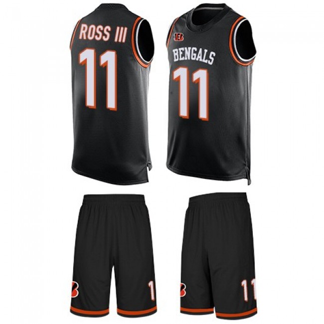 Nike Bengals #11 John Ross III Black Team Color Men's Stitched NFL Limited Tank Top Suit Jersey