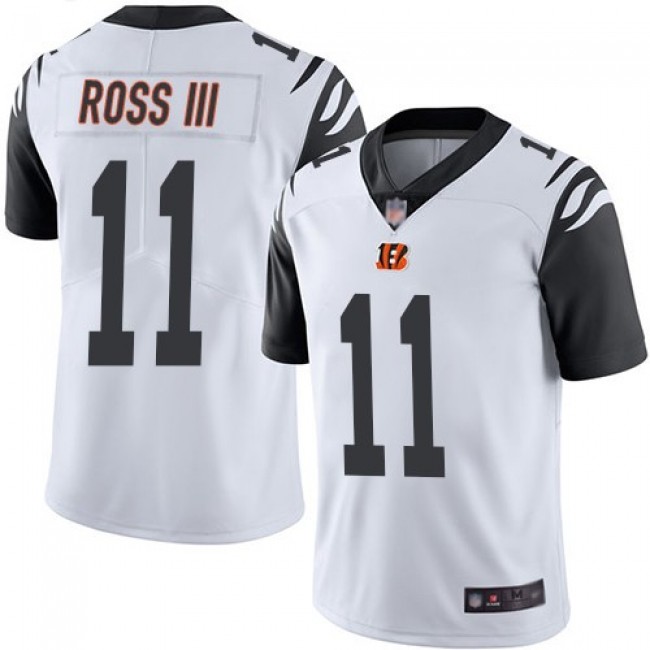 Nike Bengals #11 John Ross III White Men's Stitched NFL Limited Rush Jersey