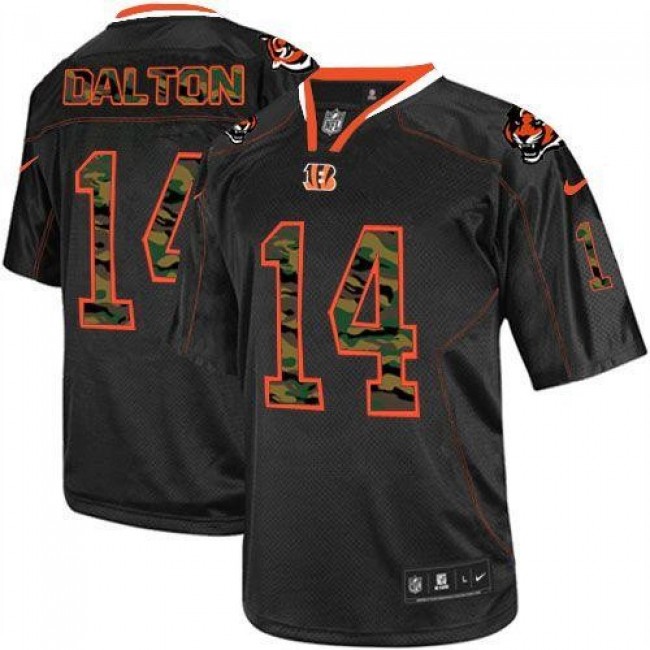 Nike Bengals #14 Andy Dalton Black Men's Stitched NFL Elite Camo Fashion Jersey