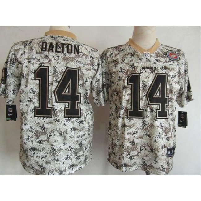Nike Bengals #14 Andy Dalton Camo Men's Stitched NFL Elite USMC Jersey