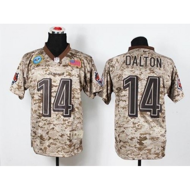 Nike Bengals #14 Andy Dalton Camo Men's Stitched NFL New Elite USMC Jersey