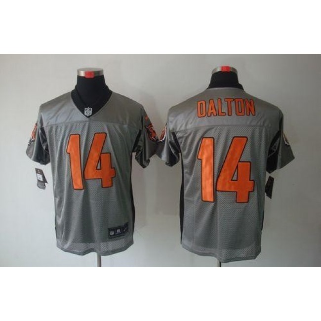 Nike Bengals #14 Andy Dalton Grey Shadow Men's Stitched NFL Elite Jersey