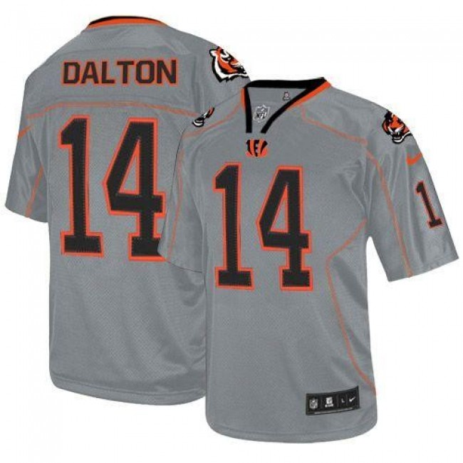 Nike Bengals #14 Andy Dalton Lights Out Grey Men's Stitched NFL Elite Jersey