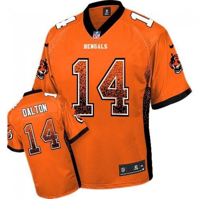 Nike Bengals #14 Andy Dalton Orange Alternate Men's Stitched NFL Elite Drift Fashion Jersey