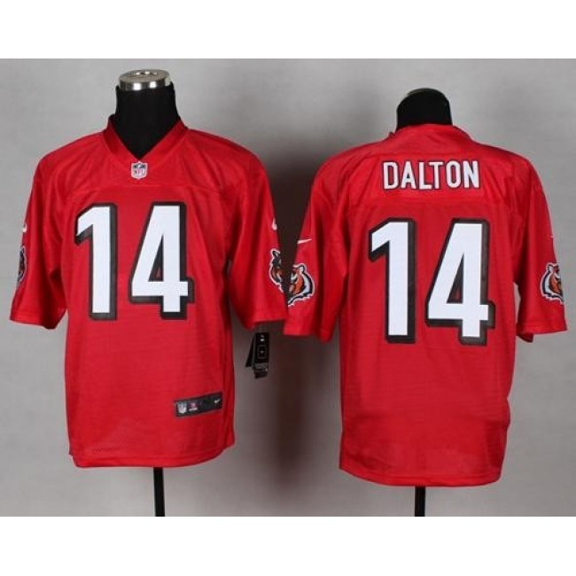 Nike Bengals #14 Andy Dalton Red Men's Stitched NFL Elite QB Practice Jersey