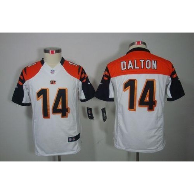 Cincinnati Bengals #14 Andy Dalton White Youth Stitched NFL Limited Jersey