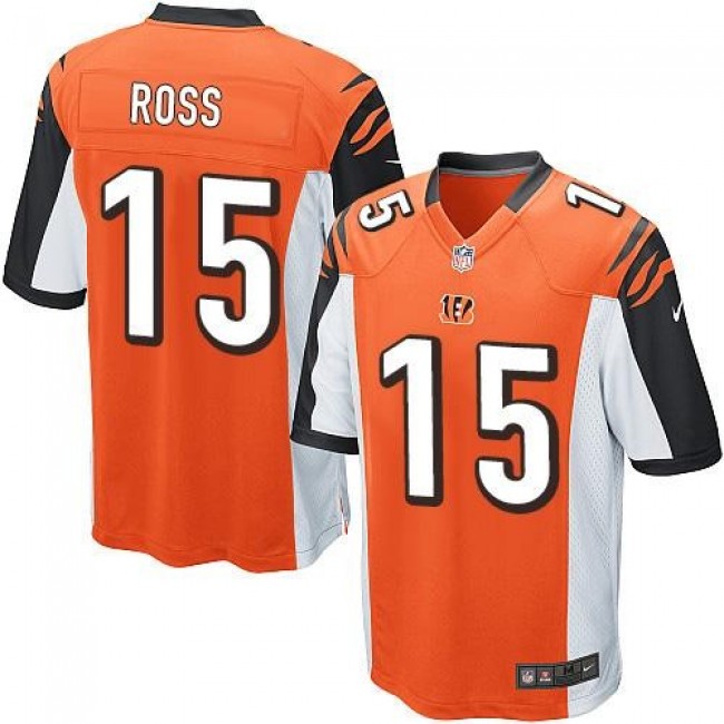 Cincinnati Bengals #15 John Ross Orange Alternate Youth Stitched NFL Elite Jersey