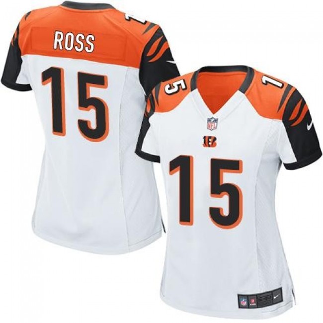 Women's Bengals #15 John Ross White Stitched NFL Elite Jersey