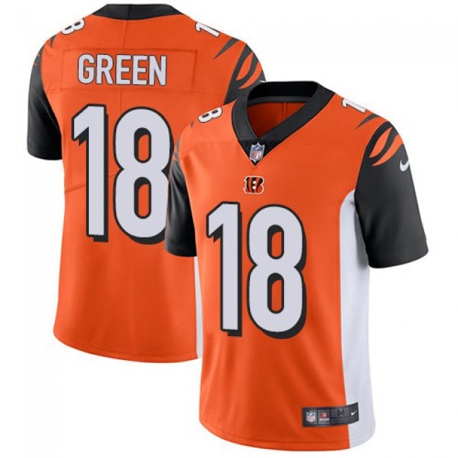 Nike Bengals #18 A.J. Green Orange Alternate Men's Stitched NFL Vapor Untouchable Limited Jersey