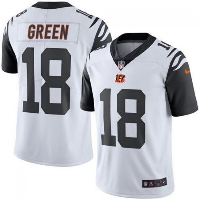 Cincinnati Bengals #18 A.J. Green White Youth Stitched NFL Limited Rush Jersey