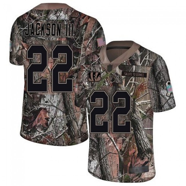 Nike Bengals #22 William Jackson III Camo Men's Stitched NFL Limited Rush Realtree Jersey