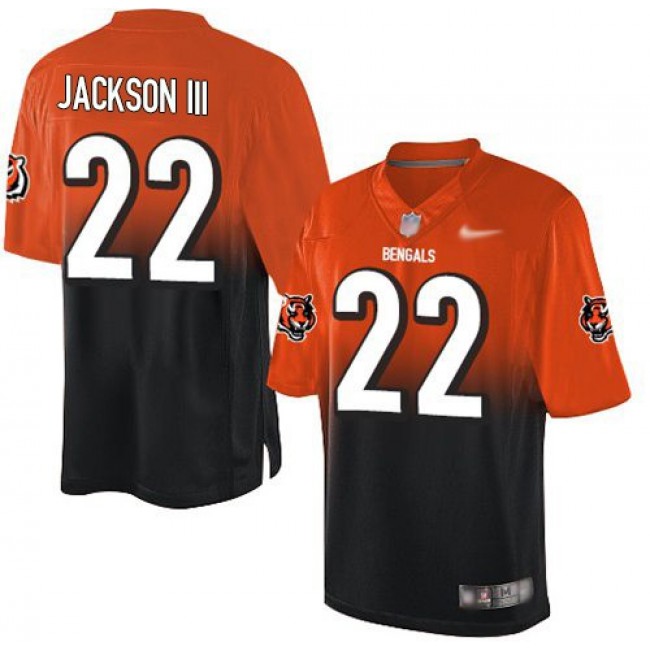 Nike Bengals #22 William Jackson III Orange/Black Men's Stitched NFL Elite Fadeaway Fashion Jersey