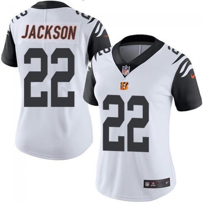 Women's Bengals #22 William Jackson White Stitched NFL Limited Rush Jersey