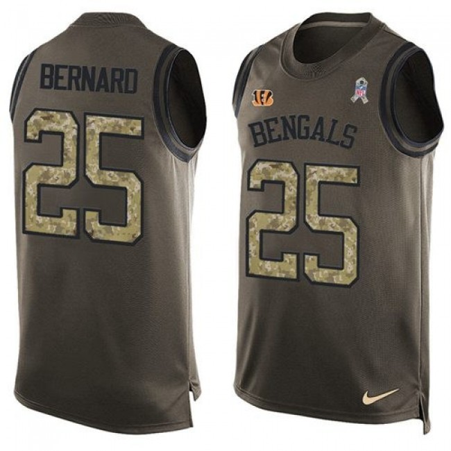 Nike Bengals #25 Giovani Bernard Green Men's Stitched NFL Limited Salute To Service Tank Top Jersey