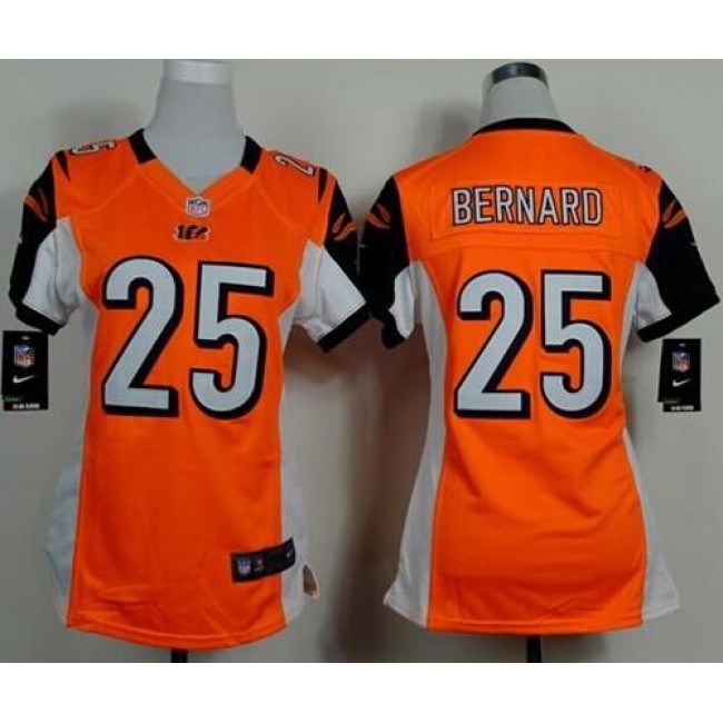 Women's Bengals #25 Giovani Bernard Orange Alternate Stitched NFL Elite Jersey