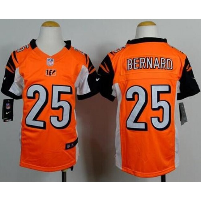 Cincinnati Bengals #25 Giovani Bernard Orange Alternate Youth Stitched NFL Elite Jersey