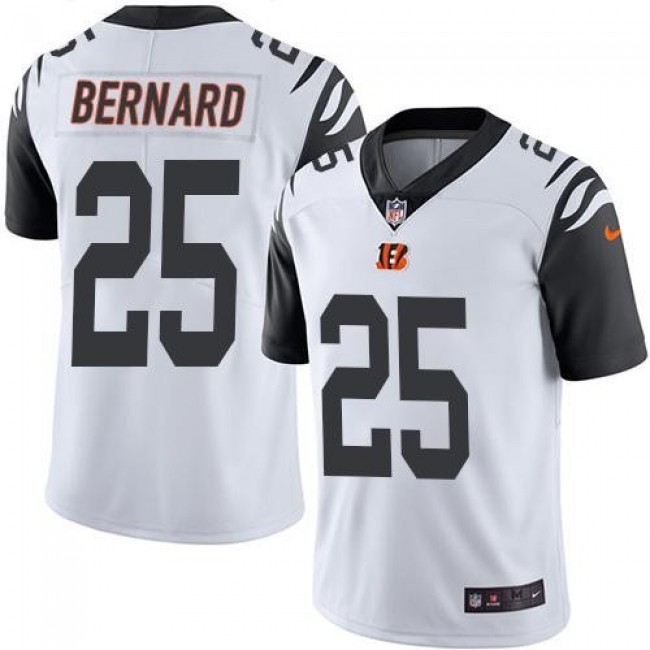 Nike Bengals #25 Giovani Bernard White Men's Stitched NFL Limited Rush Jersey