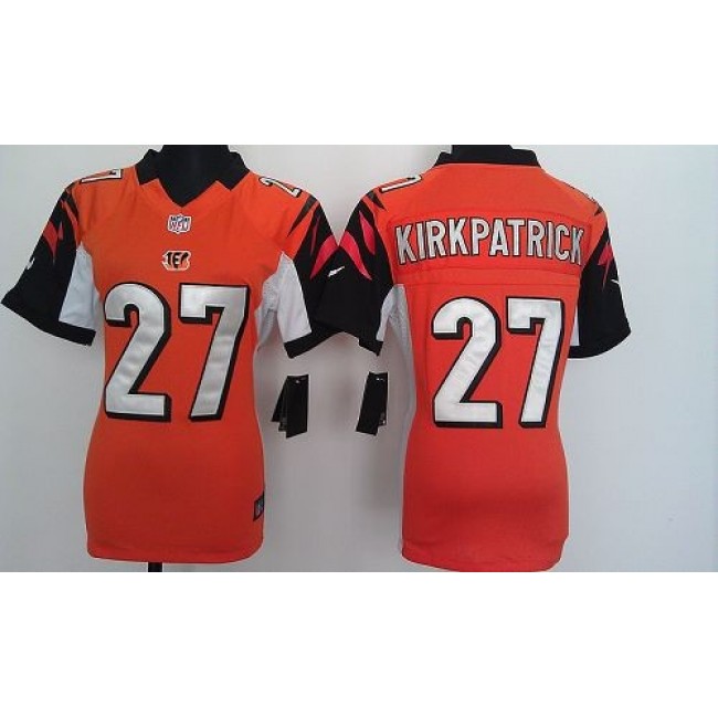 Women's Bengals #27 Dre Kirkpatrick Orange Alternate Stitched NFL Elite Jersey