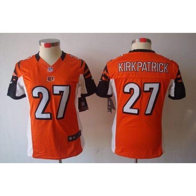 Women's Bengals #27 Dre Kirkpatrick Orange Alternate Stitched NFL Limited Jersey
