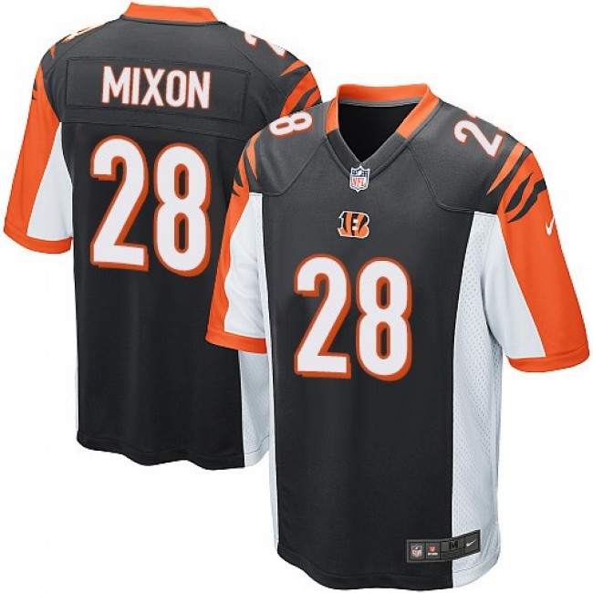 Cincinnati Bengals #28 Joe Mixon Black Team Color Youth Stitched NFL Elite Jersey