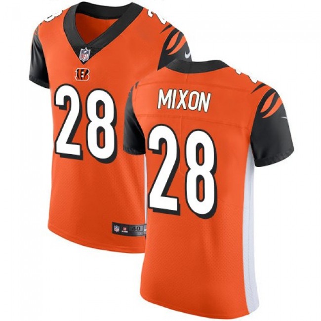 Nike Bengals #28 Joe Mixon Orange Alternate Men's Stitched NFL Vapor Untouchable Elite Jersey