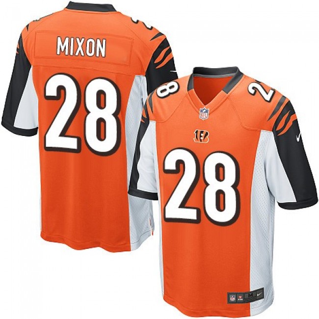 Cincinnati Bengals #28 Joe Mixon Orange Alternate Youth Stitched NFL Elite Jersey
