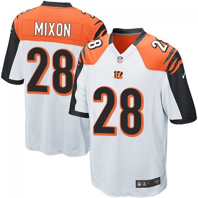 Cincinnati Bengals #28 Joe Mixon White Youth Stitched NFL Elite Jersey