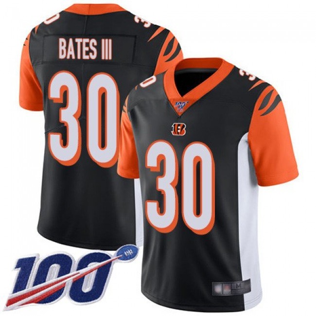 Nike Bengals #30 Jessie Bates III Black Team Color Men's Stitched NFL 100th Season Vapor Limited Jersey