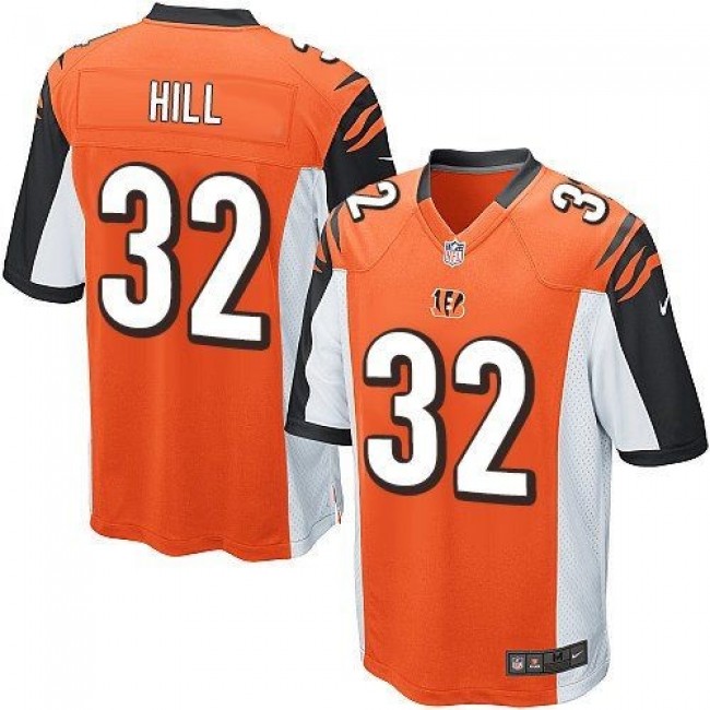 Cincinnati Bengals #32 Jeremy Hill Orange Alternate Youth Stitched NFL Elite Jersey