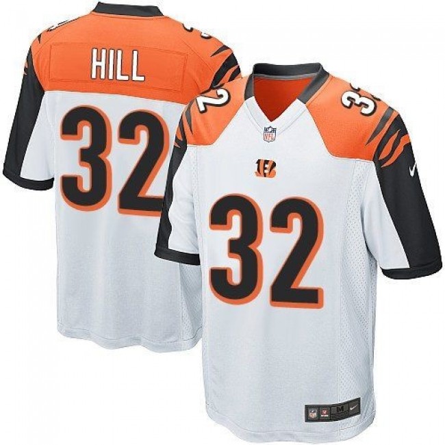 مفك صغير Nike Bengals #32 Jeremy Hill White Men's Stitched NFL Limited Rush Jersey سيمنز السعودية