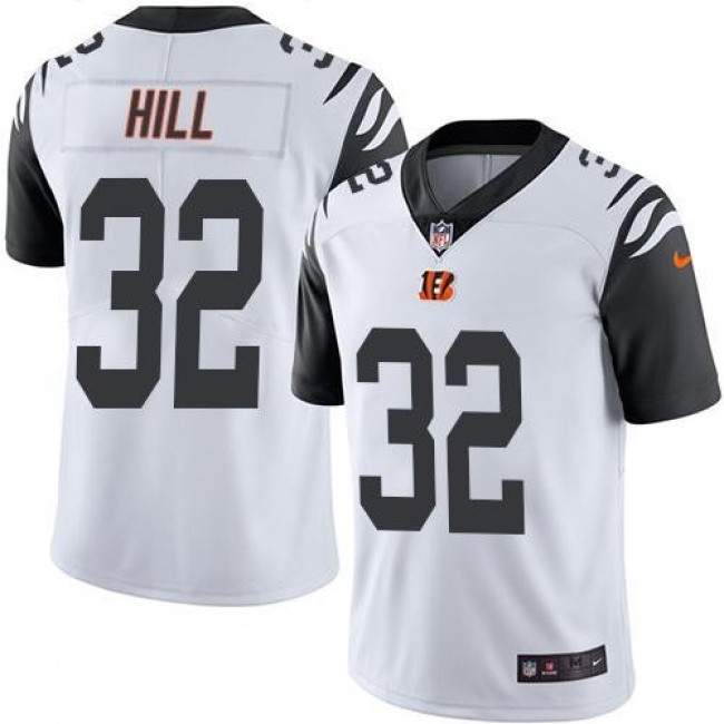 للعلم Nike Bengals #32 Jeremy Hill Pink Women's Stitched NFL Limited Rush Fashion Jersey وقي