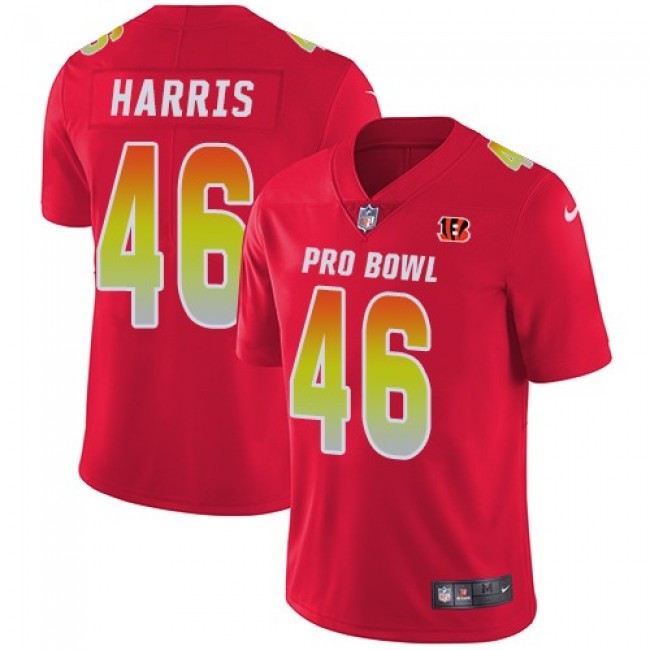 Cincinnati Bengals #46 Clark Harris Red Youth Stitched NFL Limited AFC 2018 Pro Bowl Jersey