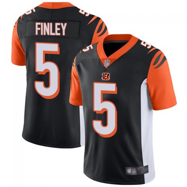 Nike Bengals #5 Ryan Finley Black Team Color Men's Stitched NFL Vapor Untouchable Limited Jersey