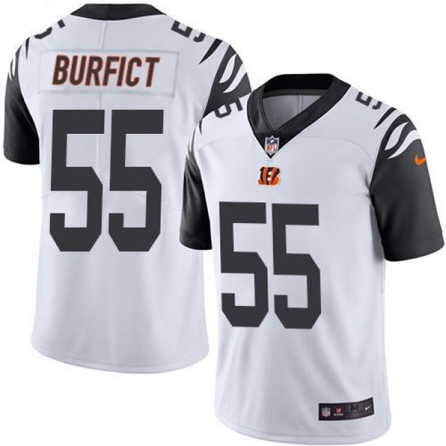 Cincinnati Bengals #55 Vontaze Burfict White Youth Stitched NFL Limited Rush Jersey