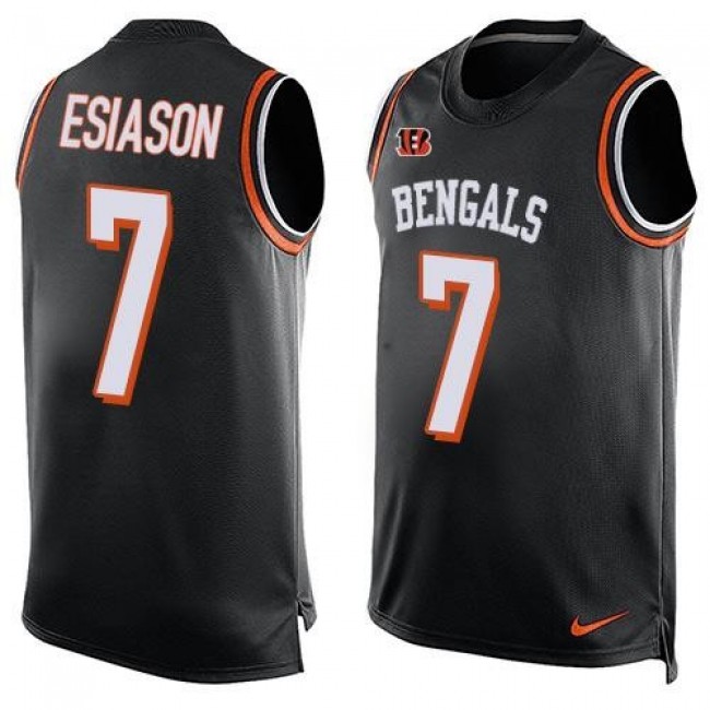 Nike Bengals #7 Boomer Esiason Black Team Color Men's Stitched NFL Limited Tank Top Jersey