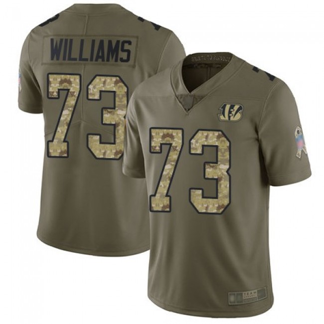 Nike Bengals #73 Jonah Williams Olive/Camo Men's Stitched NFL Limited 2017 Salute To Service Jersey