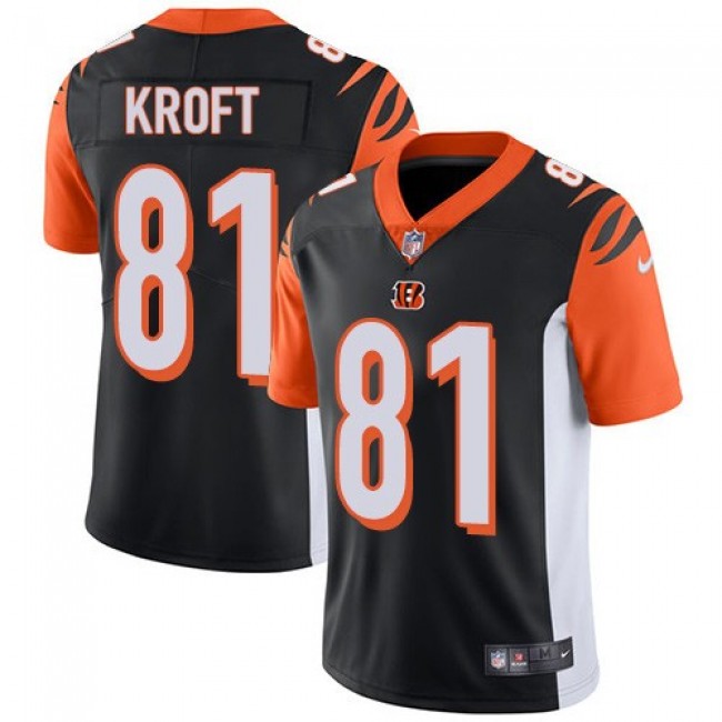 Cincinnati Bengals #81 Tyler Kroft Black Team Color Youth Stitched NFL Vapor Untouchable Limited Jersey