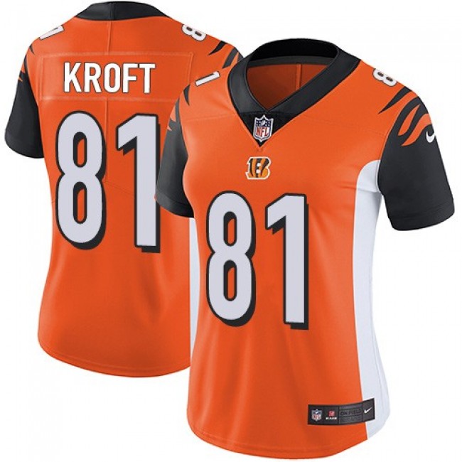 Women's Bengals #81 Tyler Kroft Orange Alternate Stitched NFL Vapor Untouchable Limited Jersey