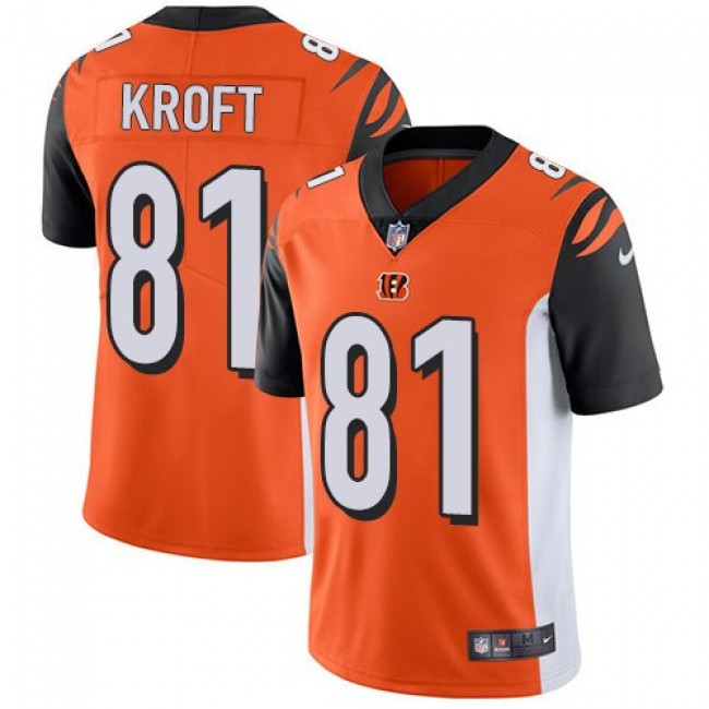 Cincinnati Bengals #81 Tyler Kroft Orange Alternate Youth Stitched NFL Vapor Untouchable Limited Jersey