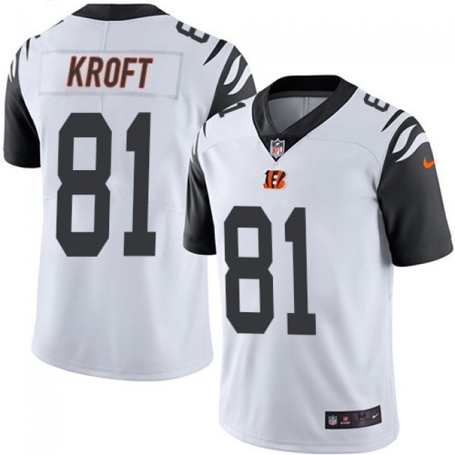 Cincinnati Bengals #81 Tyler Kroft White Youth Stitched NFL Limited Rush Jersey