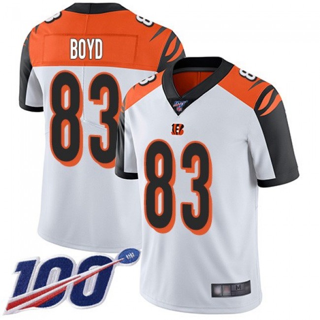 Nike Bengals #83 Tyler Boyd White Men's Stitched NFL 100th Season Vapor Limited Jersey
