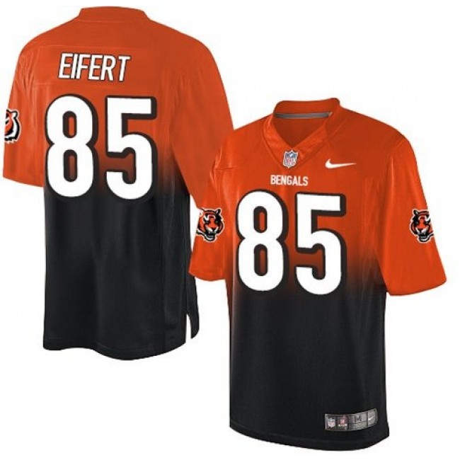 Nike Bengals #85 Tyler Eifert Orange/Black Men's Stitched NFL Elite Fadeaway Fashion Jersey