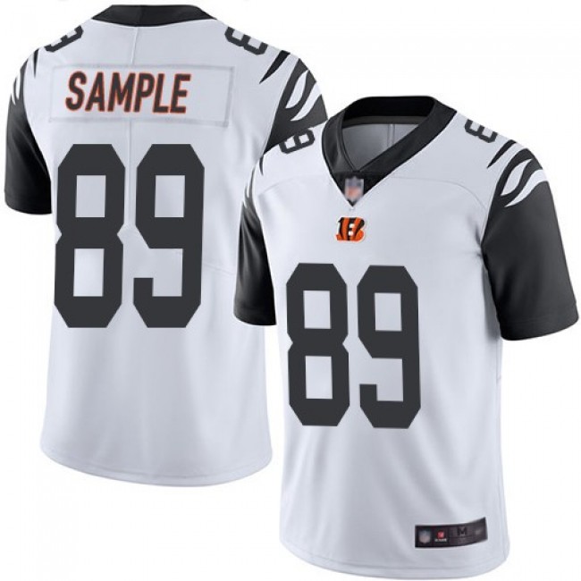Nike Bengals #89 Drew Sample White Men's Stitched NFL Limited Rush Jersey