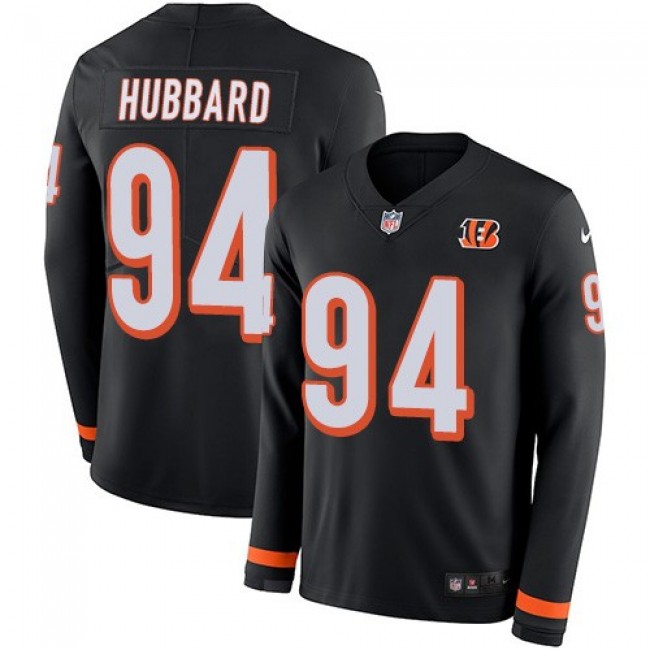 Nike Bengals #94 Sam Hubbard Black Team Color Men's Stitched NFL Limited Therma Long Sleeve Jersey