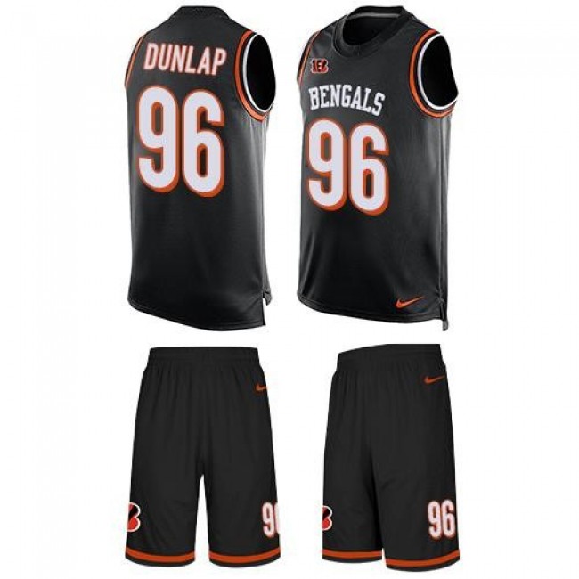 Nike Bengals #96 Carlos Dunlap Black Team Color Men's Stitched NFL Limited Tank Top Suit Jersey