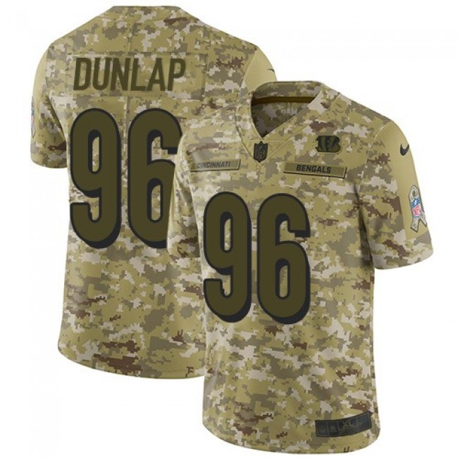 منشار ماكيتا Nike Bengals #96 Carlos Dunlap Camo Men's Stitched NFL Limited 2018 Salute To Service Jersey لعبة باتل فيلد