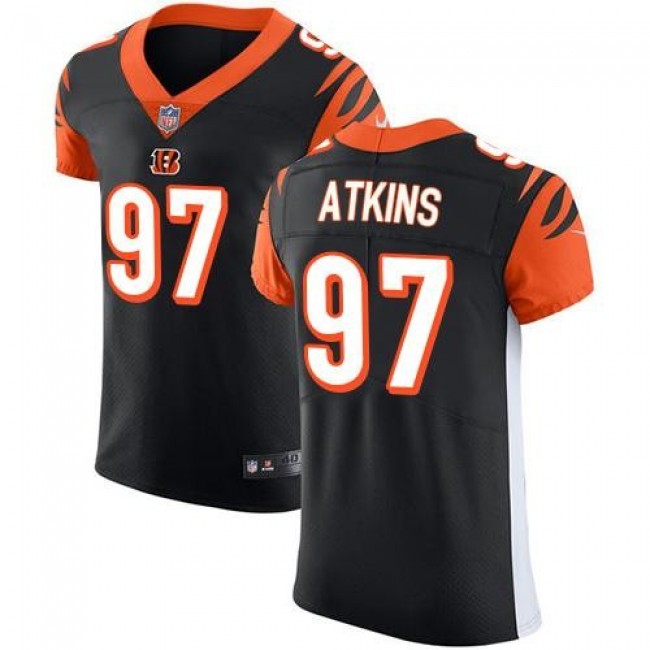 Nike Bengals #97 Geno Atkins Black Team Color Men's Stitched NFL Vapor Untouchable Elite Jersey