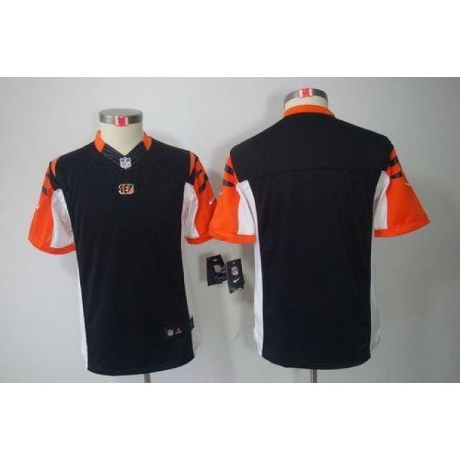 Cincinnati Bengals Blank Black Team Color Youth Stitched NFL Limited Jersey