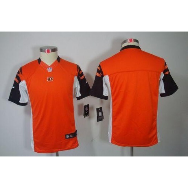 Cincinnati Bengals Blank Orange Alternate Youth Stitched NFL Limited Jersey